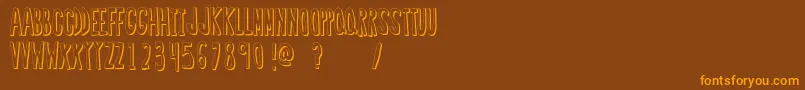 RegularFont2 Font – Orange Fonts on Brown Background