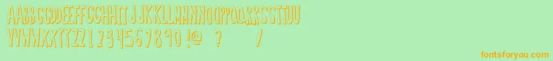 RegularFont2 Font – Orange Fonts on Green Background