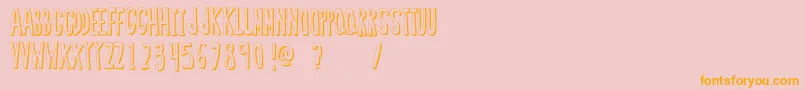 RegularFont2-Schriftart – Orangefarbene Schriften auf rosa Hintergrund