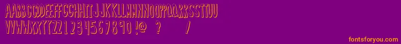 RegularFont2 Font – Orange Fonts on Purple Background