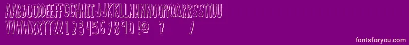 Weitere Informationen zur RegularFont2-Schriftart RegularFont2-Schriftart – Rosa Schriften auf violettem Hintergrund