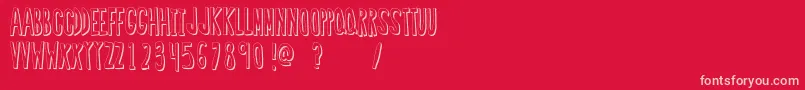 Шрифт RegularFont2 – розовые шрифты на красном фоне