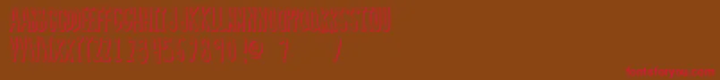 RegularFont2 Font – Red Fonts on Brown Background