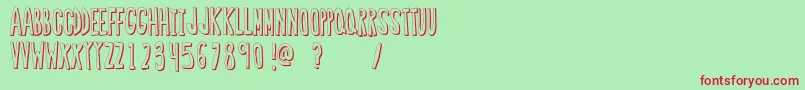 Шрифт RegularFont2 – красные шрифты на зелёном фоне