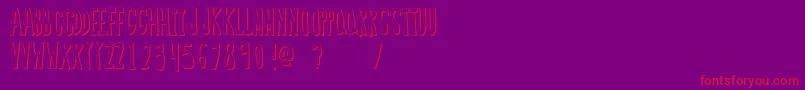 RegularFont2-Schriftart – Rote Schriften auf violettem Hintergrund