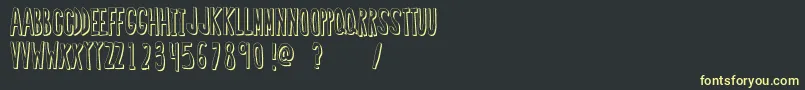 Шрифт RegularFont2 – жёлтые шрифты на чёрном фоне