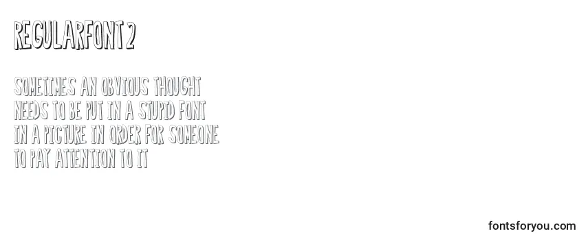 Schriftart RegularFont2