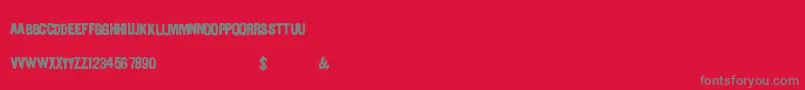 Urbanpaints Font – Gray Fonts on Red Background
