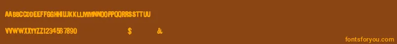 Urbanpaints Font – Orange Fonts on Brown Background