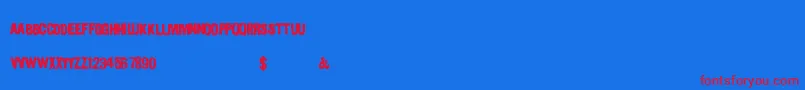 Urbanpaints Font – Red Fonts on Blue Background