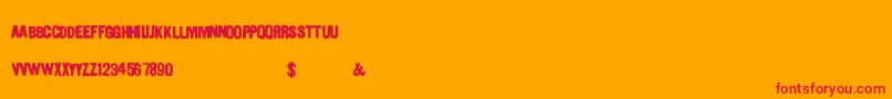 Urbanpaints Font – Red Fonts on Orange Background