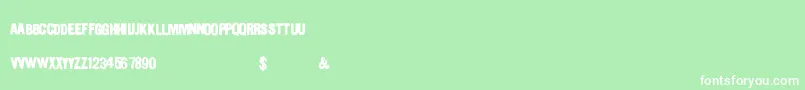 Urbanpaints Font – White Fonts on Green Background