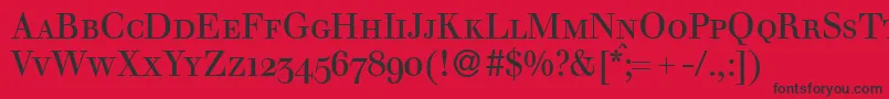 WalbaumdisplaysmcRegular Font – Black Fonts on Red Background