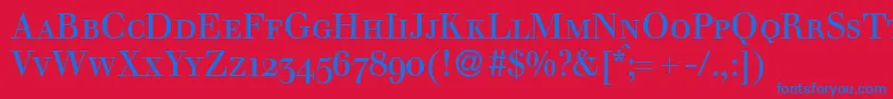 WalbaumdisplaysmcRegular Font – Blue Fonts on Red Background