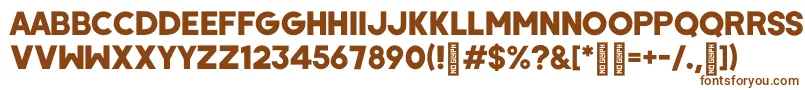 Шрифт WombyRegular – коричневые шрифты на белом фоне