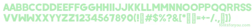 WombyRegular Font – Green Fonts on White Background