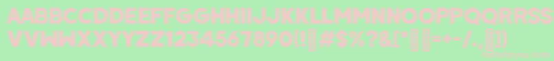 WombyRegular Font – Pink Fonts on Green Background