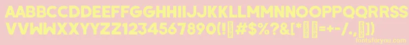 WombyRegular Font – Yellow Fonts on Pink Background