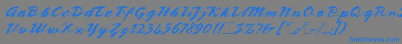 Police BronxLetPlain.1.0 – polices bleues sur fond gris