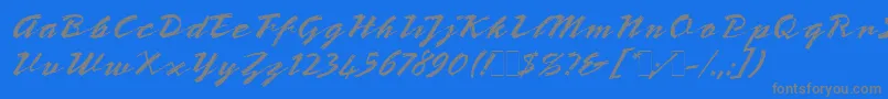BronxLetPlain.1.0-Schriftart – Graue Schriften auf blauem Hintergrund