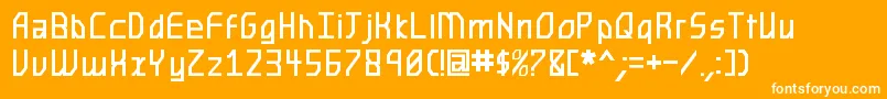 フォントFutureN0tFound – オレンジの背景に白い文字