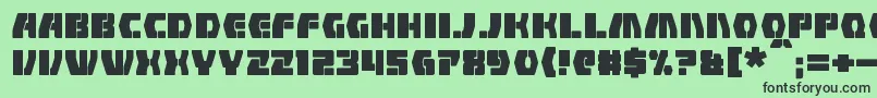 Counterfire Font – Black Fonts on Green Background