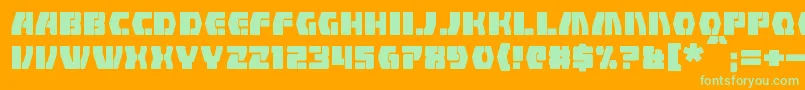 Counterfire Font – Green Fonts on Orange Background
