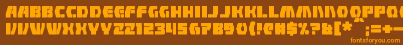 Counterfire Font – Orange Fonts on Brown Background