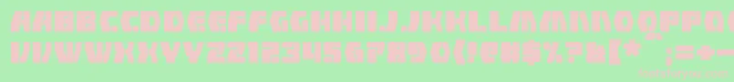 Fonte Counterfire – fontes rosa em um fundo verde