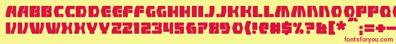 Counterfire Font – Red Fonts on Yellow Background