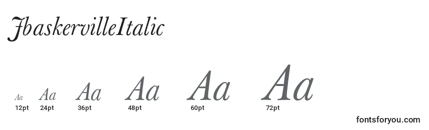 JbaskervilleItalic Font Sizes