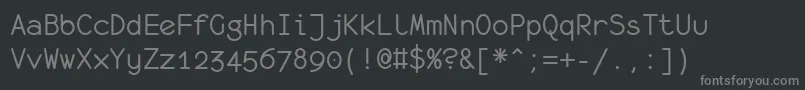 Czcionka Monof55 – szare czcionki na czarnym tle