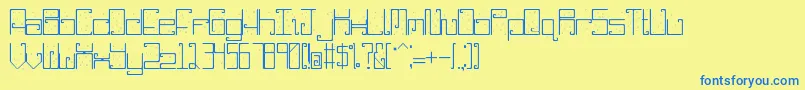 MyMisha Font – Blue Fonts on Yellow Background