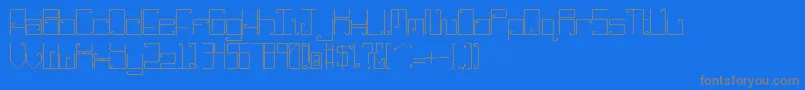 MyMisha-Schriftart – Graue Schriften auf blauem Hintergrund
