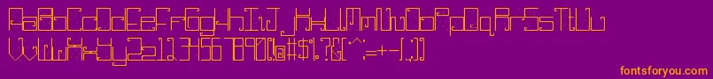 MyMisha-fontti – oranssit fontit violetilla taustalla