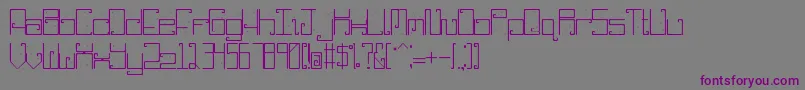 MyMisha-Schriftart – Violette Schriften auf grauem Hintergrund