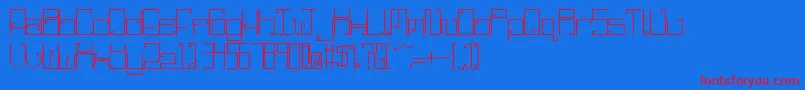 Шрифт MyMisha – красные шрифты на синем фоне