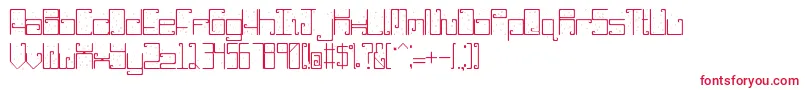 フォントMyMisha – 白い背景に赤い文字