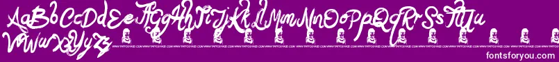 Basquiat Font – White Fonts on Purple Background