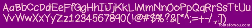 Bromine Font – Pink Fonts on Purple Background