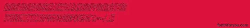 Watchtoweroutital Font – Black Fonts on Red Background