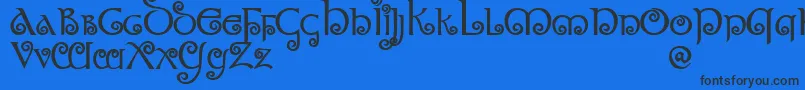 MorgowDemo Font – Black Fonts on Blue Background