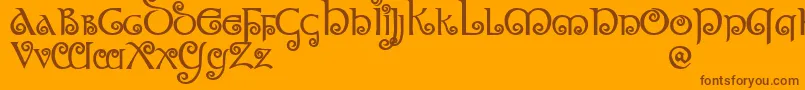 MorgowDemo Font – Brown Fonts on Orange Background