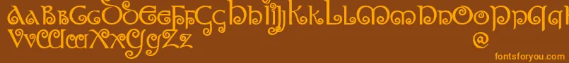 MorgowDemo Font – Orange Fonts on Brown Background