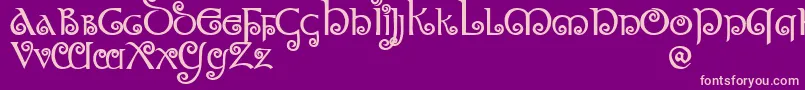 MorgowDemo Font – Pink Fonts on Purple Background