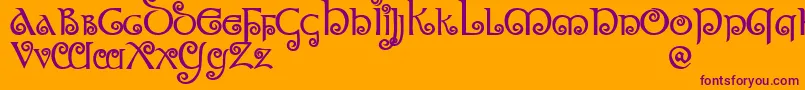 MorgowDemo Font – Purple Fonts on Orange Background