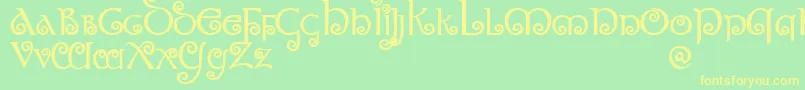 MorgowDemo Font – Yellow Fonts on Green Background