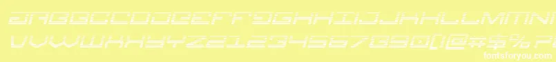 Legiongradital-Schriftart – Weiße Schriften auf gelbem Hintergrund