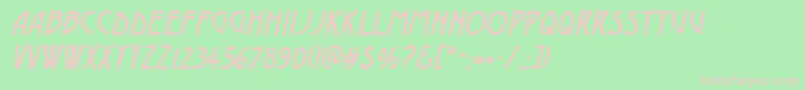 DustinesolidItalic Font – Pink Fonts on Green Background