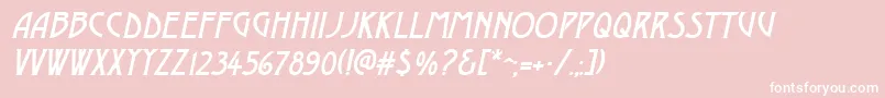 DustinesolidItalic Font – White Fonts on Pink Background